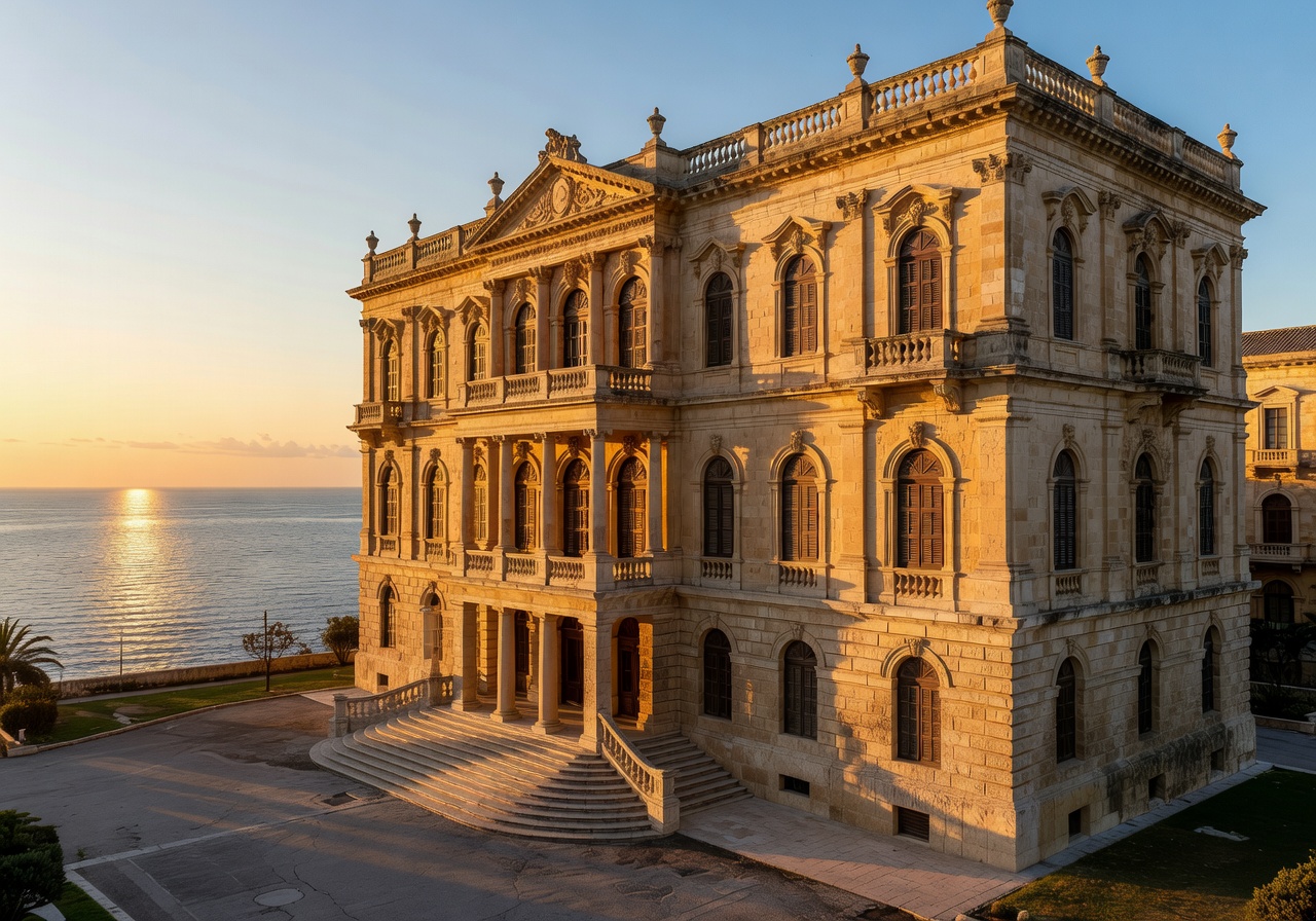 Dragonara Palace casino building in St Julian's Malta