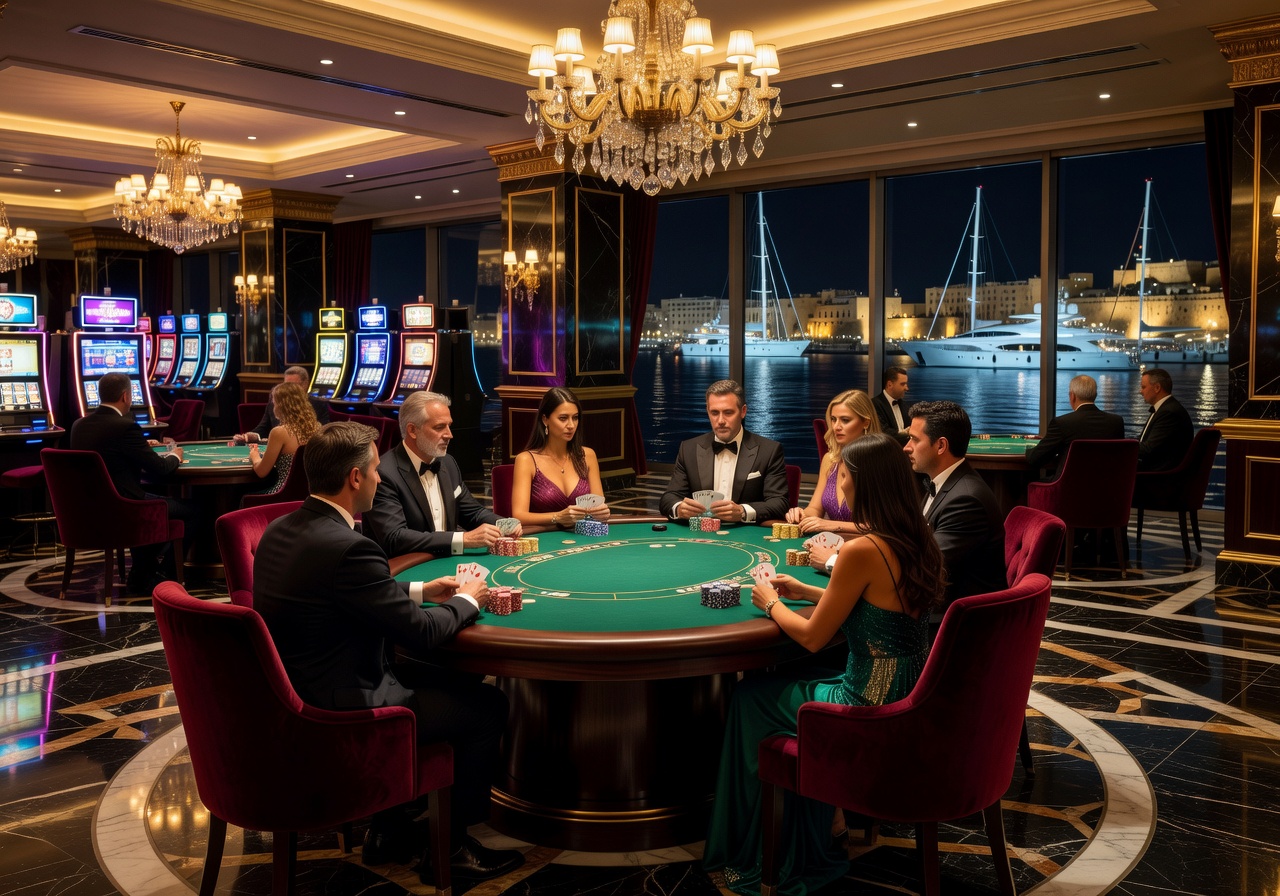 Portomaso Casino luxury poker gaming floor Malta